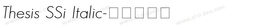Thesis SSi Italic字体转换
